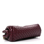 Nappa Intrecciato Small The Lauren 1980 Clutch With Chain Barolo