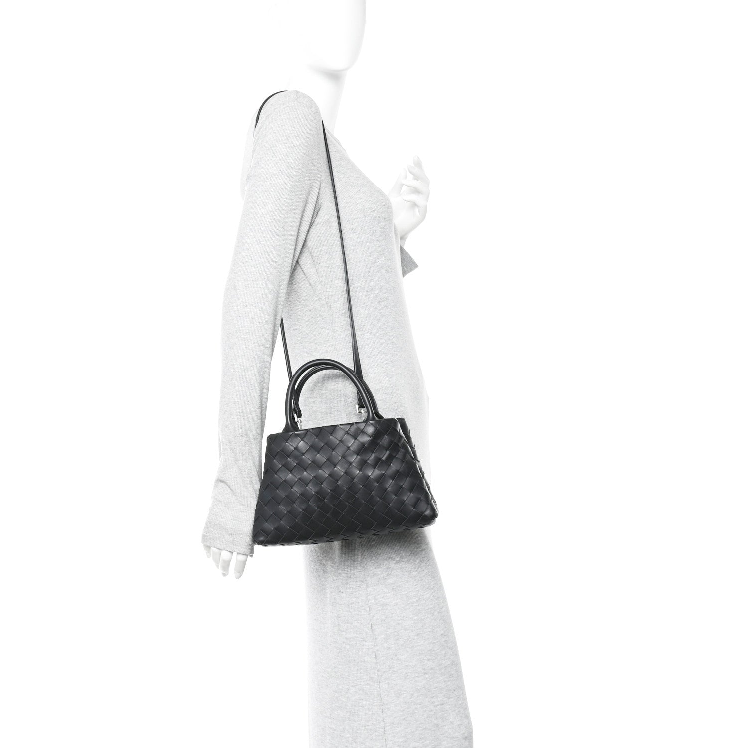 Nappa Intrecciato Small Tote Black