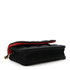 Jersey Quilted Mini VIP Clutch With Chain Black