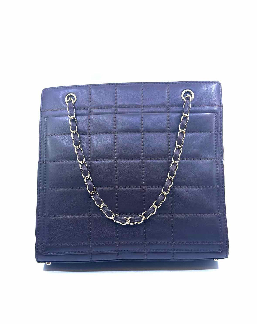 CHANEL Brown Leather Quilted Handbag