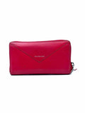 BALENCIAGA Continental Red Leather Solid Wallet
