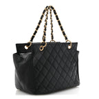 Caviar Quilted Petit Timeless Tote PTT Black