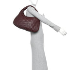 Lambskin Intrecciato Medium Padded Veneta Deep Mahogany