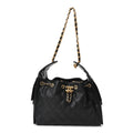 Caviar Quilted Small Chanel 25 Handbag Black