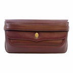 CARTIER Maroon Leather Solid Clutch