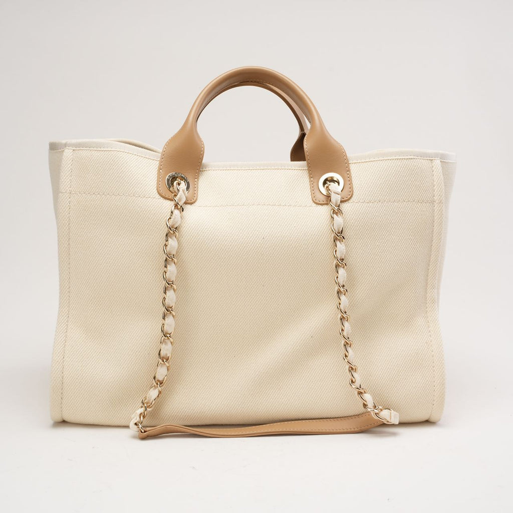 Chanel White Pearls Deauville Shopping Tote 2020
