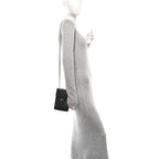Caviar Quilted Classic Phone Holder Black