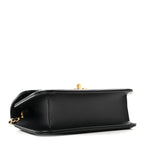 Lambskin Calfskin Mini Chocolate Bar Flap Bag Black