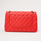 Chanel Classic Jumbo Double Flap Lamb Red 2017