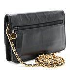 Lambskin Timeless CC Wallet On Chain WOC Black