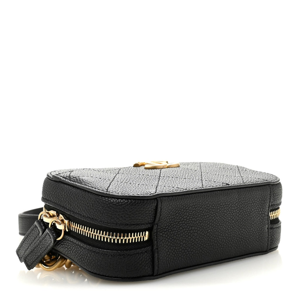 Caviar Quilted Waist Bag Black