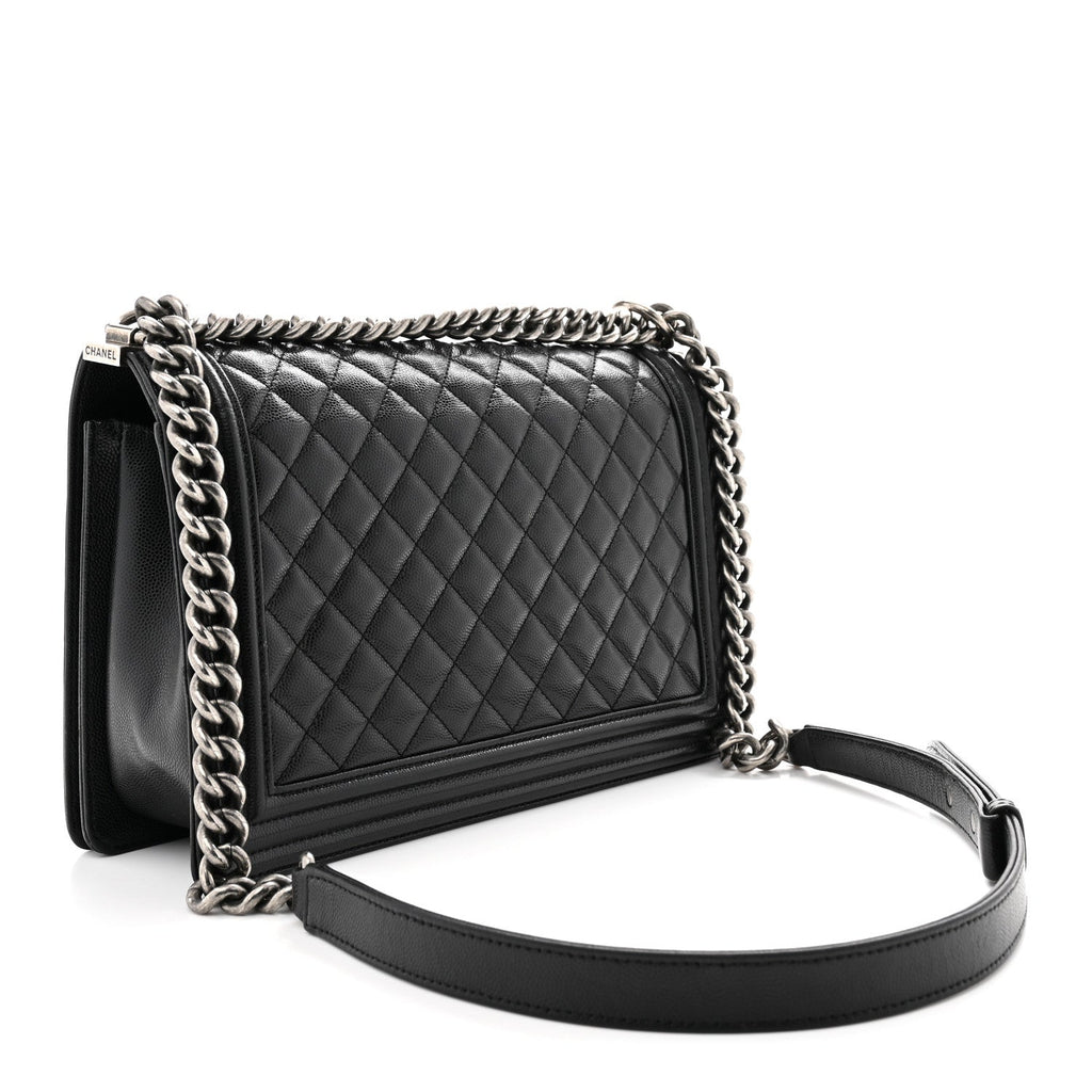 Caviar Quilted New Medium Boy Flap Black