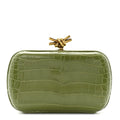 Alligator Knot Clutch Tea Leaf