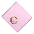 Fendi Calf Leather F logo Lavanda Pink Leather Coin