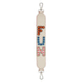 Fendi "FUN" Beige Multicolor Studded Mini Leather Shoulder Strap