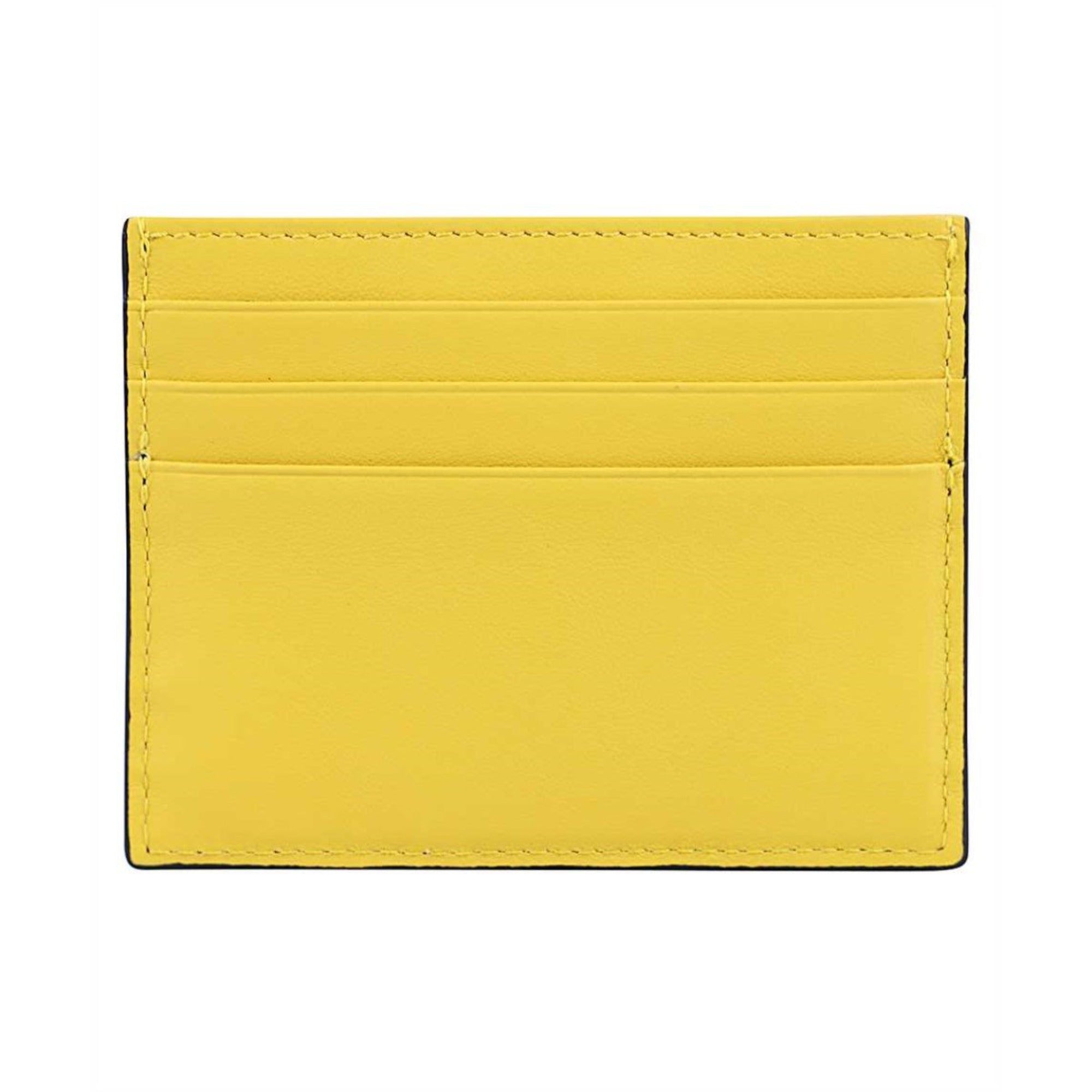 Fendi Camouflage Bugs Print Calf Leather Military Green Card Case