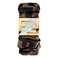 Fendi Fendimania Baguette Pearl Dial Monogram Satin Watch