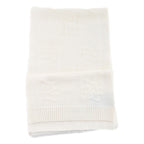 Fendi FF Karl Bianco Jacquard Wool Scarf