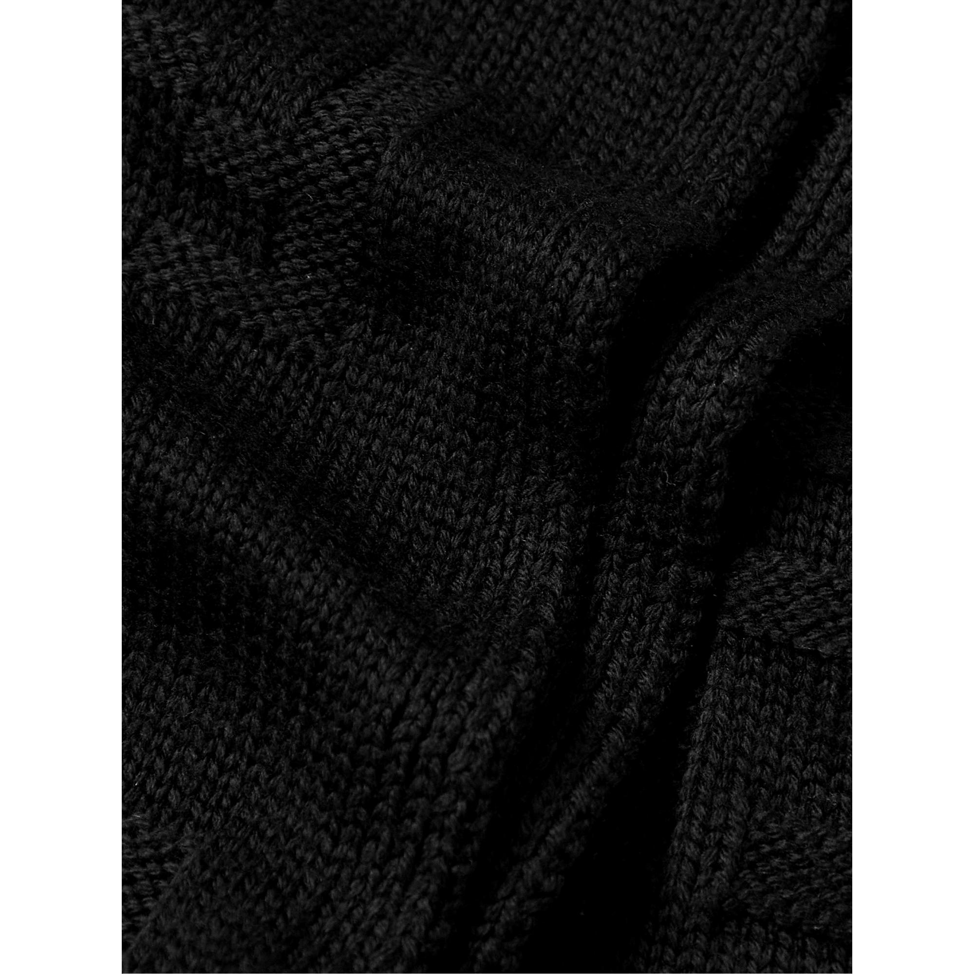 Fendi FF Karl Nero Jacquard Wool Scarf