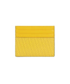 Fendi FF Logo Print Sunflower Yellow Leather Card Case 7M0164
