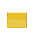 Fendi FF Logo Print Sunflower Yellow Leather Card Case 7M0164
