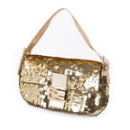 Fendi Gold Sequin Baguette