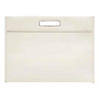 Fendi Logo 2-Way Smooth Ivory Leather Tote Bag