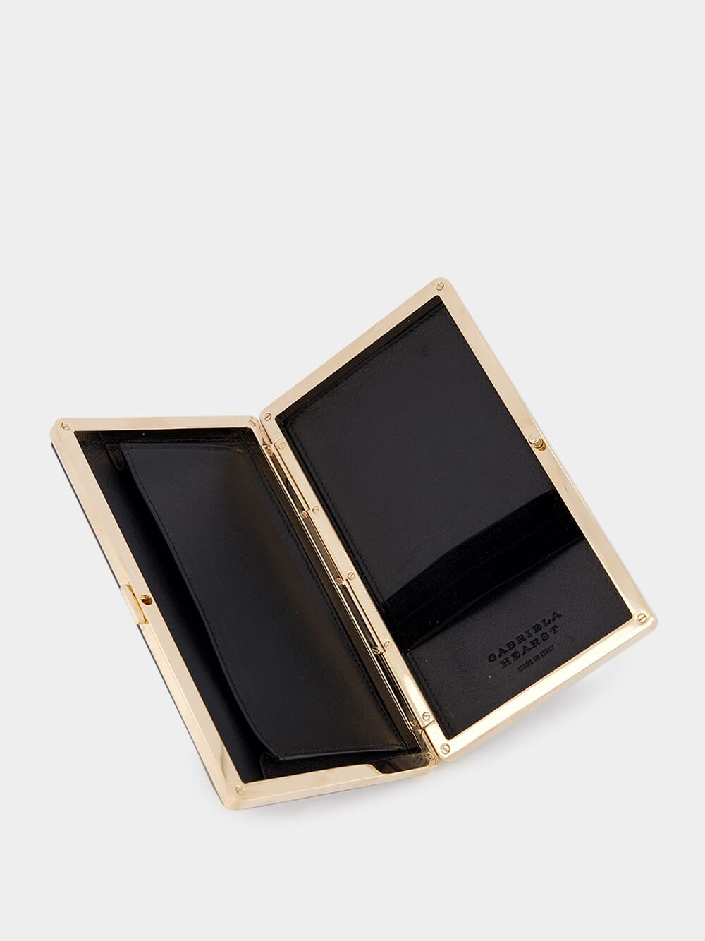 Callas Black Nappa Leather Clutch Bag