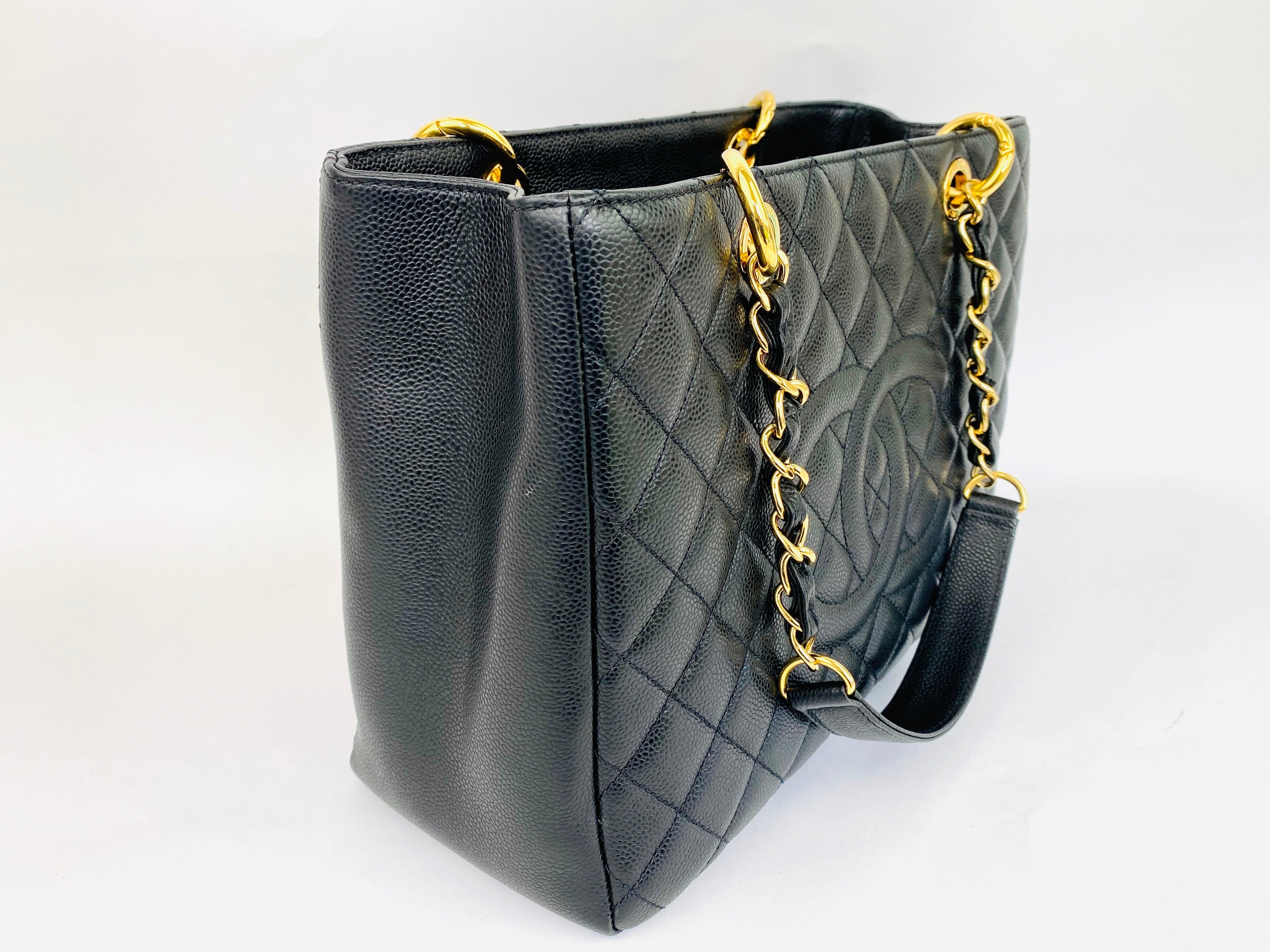 Chanel Black Grand Shopping Tote with Gold Hardware