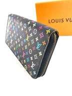 Louis Vuitton Black Multicolor Zippy Wallet