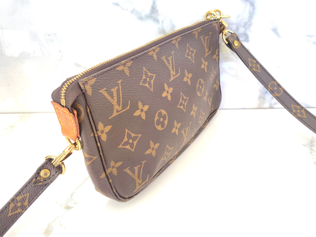 Louis Vuitton Monogram Pochette Accessories with Louis Vuitton Adjustable Monogram Strap