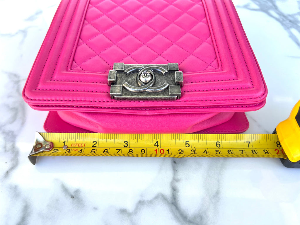 Chanel 14 S Leboy Flap Fuchsia Lambskin with Aged RHW