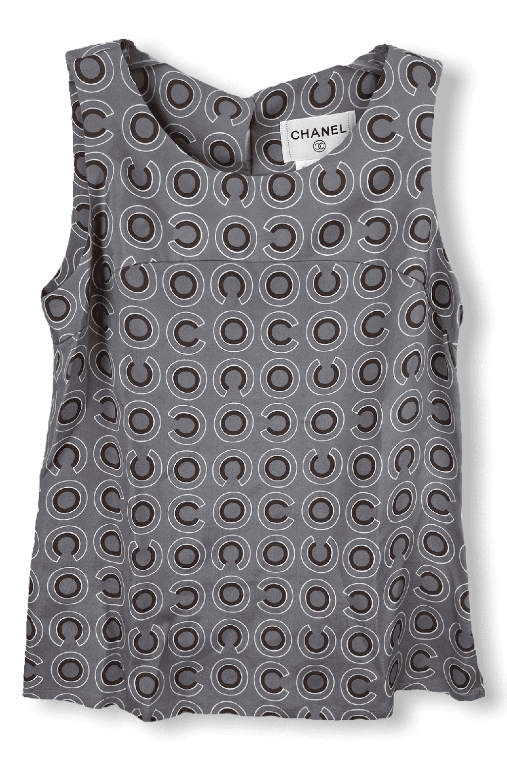 Chanel Coco CC Grey Vintage Top