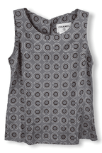 Chanel Coco CC Grey Vintage Top