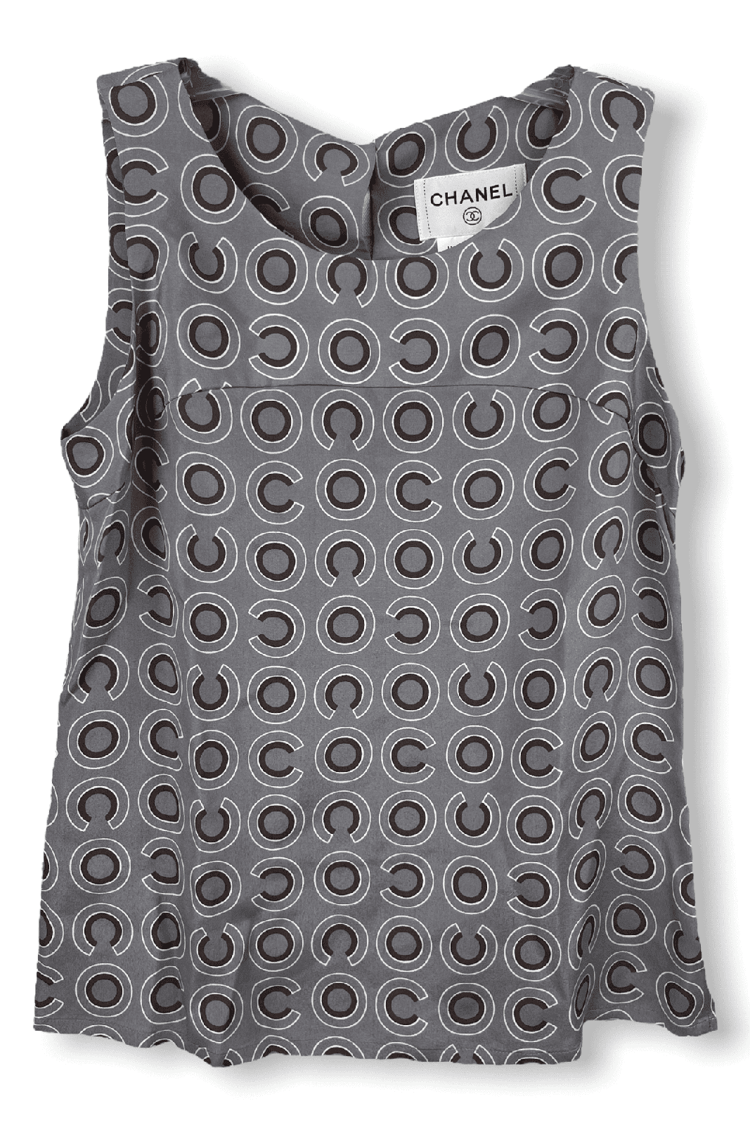 Chanel Coco CC Grey Vintage Top