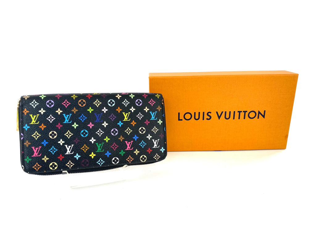 Louis Vuitton Black Multicolor Zippy Wallet