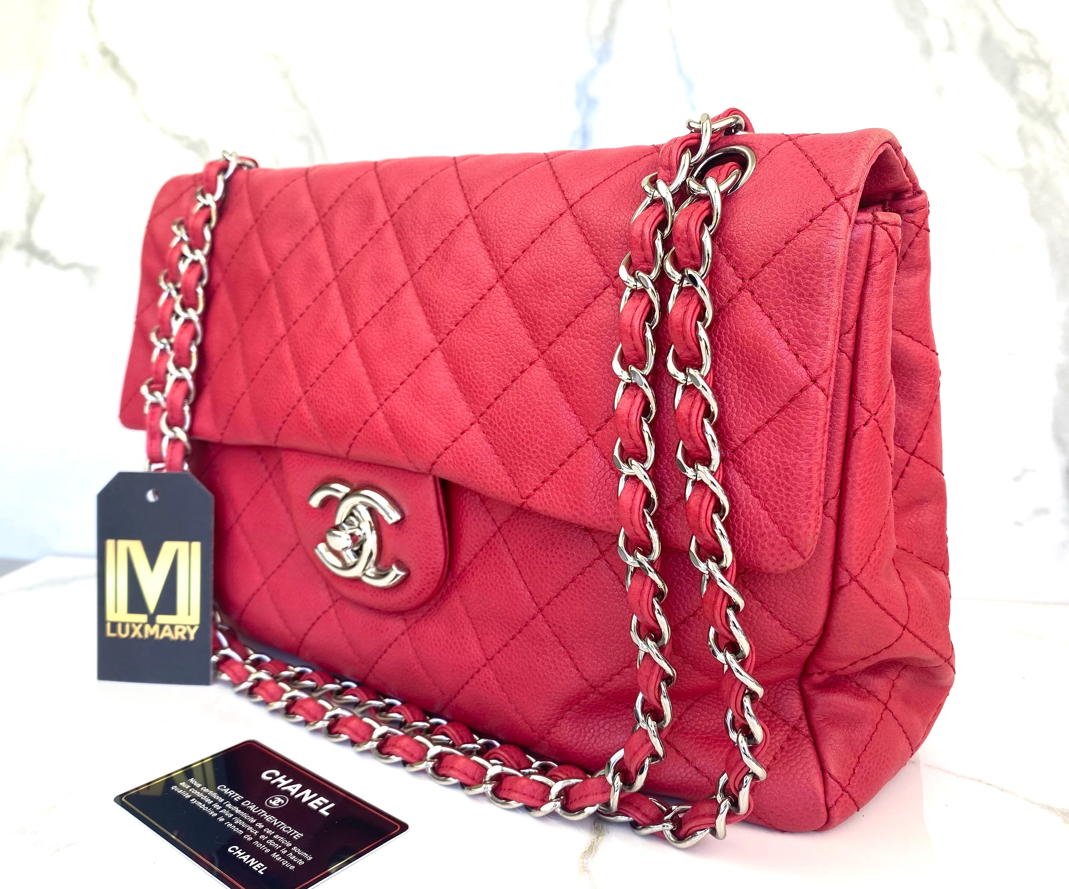 Chanel 12 Series Maxi Soft Caviar in Lipstick Pink