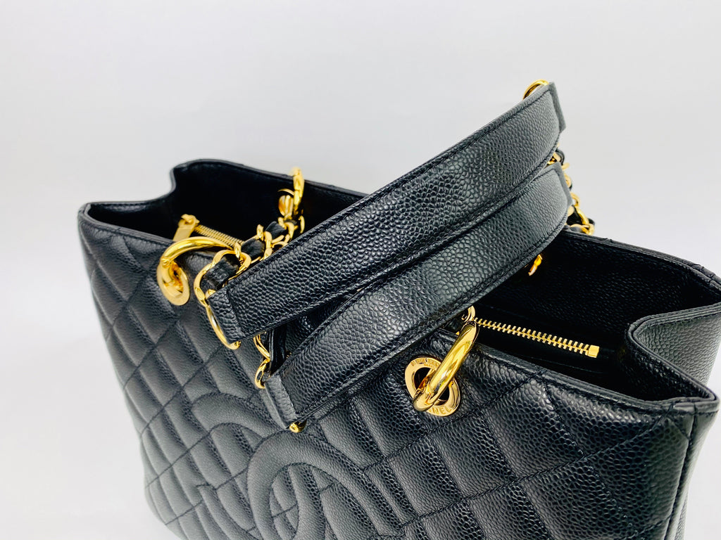 Chanel Black Grand Shopping Tote with Gold Hardware