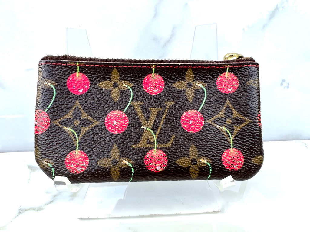 Louis Vuitton Takashi Murakami Key Pouch in Cerises Print