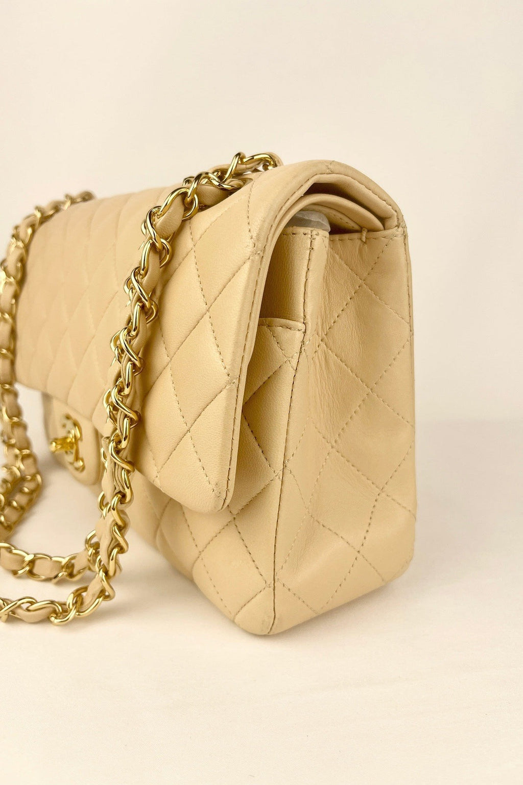 Chanel Classic Double Flap Beige Clair Lambskin GHW Bag