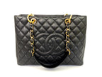 Chanel Black Grand Shopping Tote with Gold Hardware