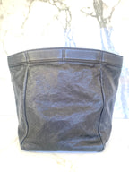 CHANEL Dark Black Aged Caviar Leather Big CC Ruthenium Chain