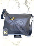 Chanel Vintage CC Hobo Caviar Travel Bag
