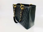 Chanel Black Grand Shopping Tote with Gold Hardware