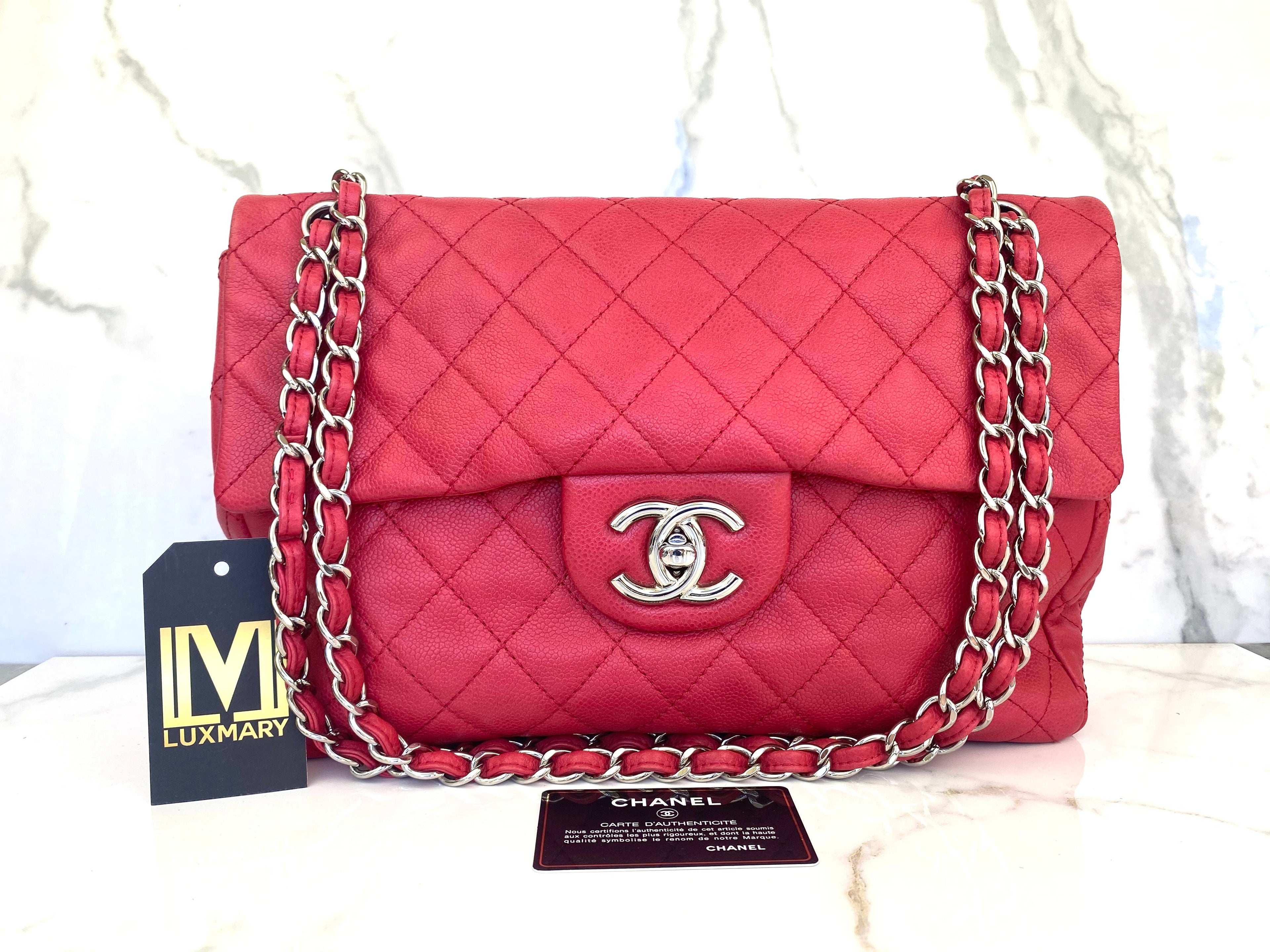Chanel 12 Series Maxi Soft Caviar in Lipstick Pink