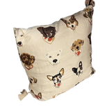 Johnny Was Casper Linen Tote Bag Dogs Ivory Handbag Pet Dog Bag New