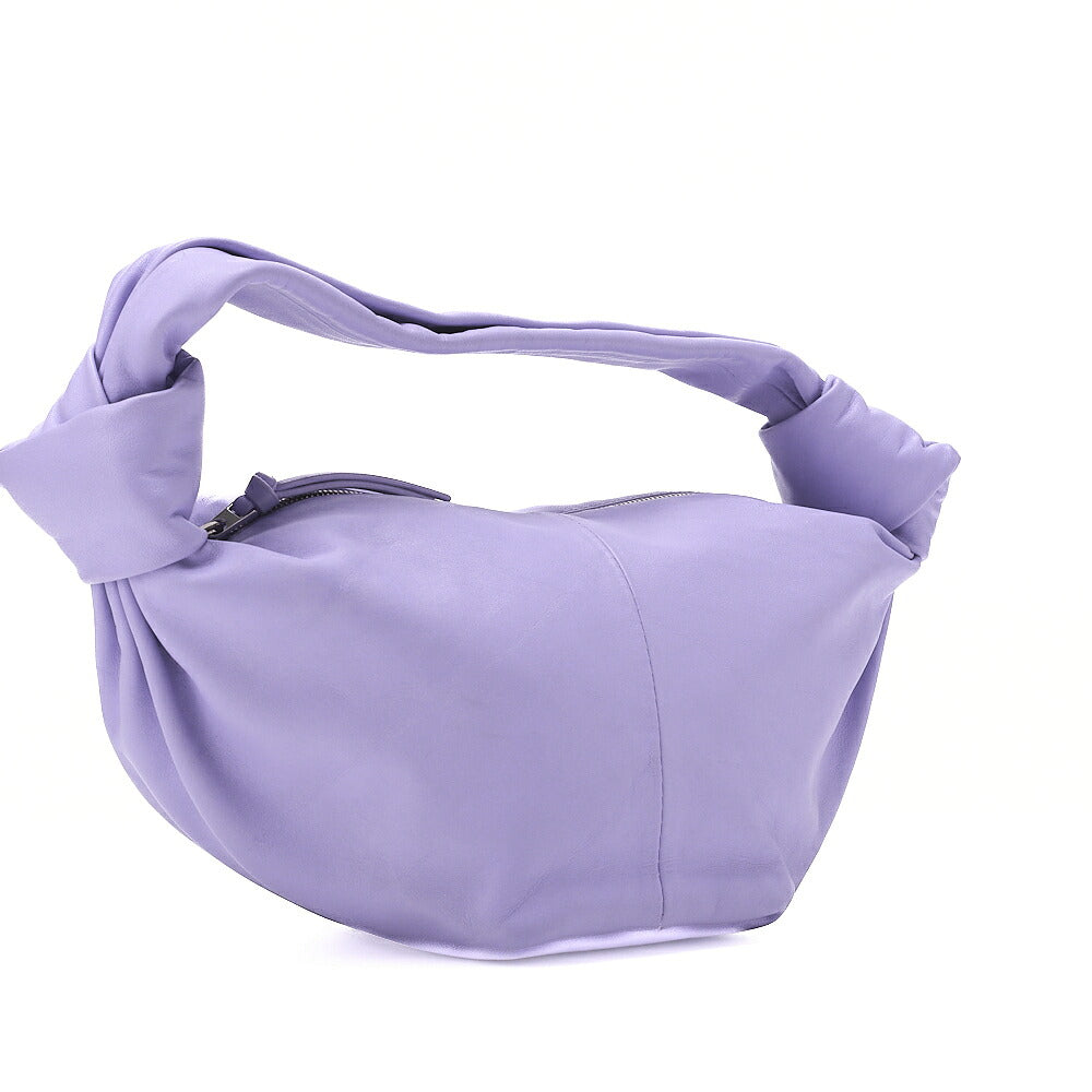 BOTTEGA VENETA Bottega Veneta Double Knot Mini Handbag Leather Purple Silver -Tone Hardware,