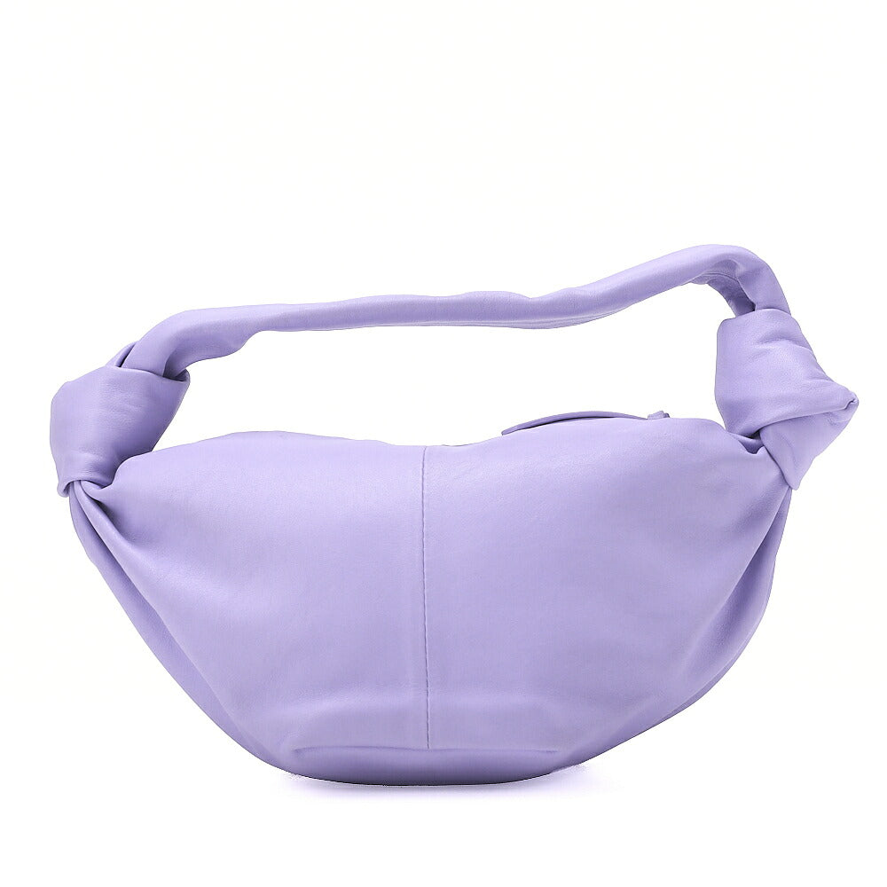 BOTTEGA VENETA Bottega Veneta Double Knot Mini Handbag Leather Purple Silver -Tone Hardware,