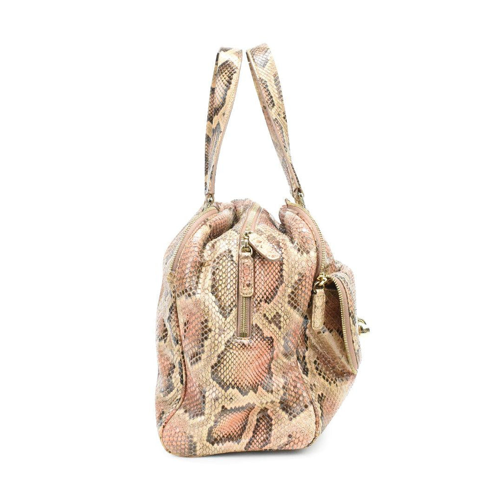 Jimmy Choo 'Justine' Python Satchel Bag