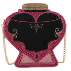 Mary Frances Love Potion Perfume Bottle Beaded Handbag Pink Black Bag Purse NEW